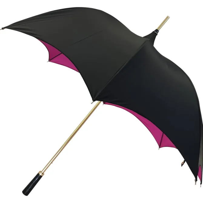Black and Pink Gothic-Style Umbrella – ESMERELDA