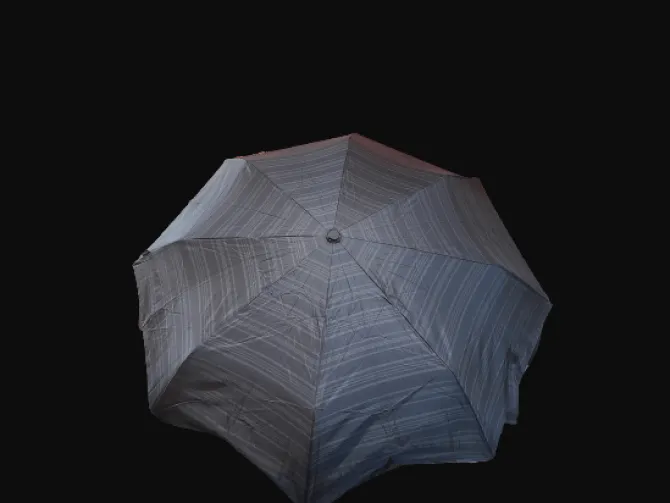 Brown Compact Umbrella – Fully Automatic, Crook Handle