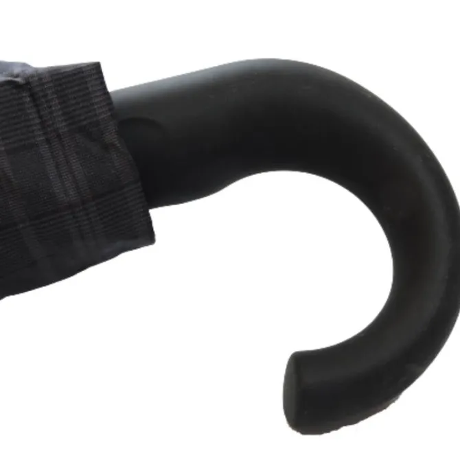 Brown Compact Umbrella – Fully Automatic, Crook Handle