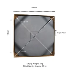 Cantilever Parasol Base Tile – water/sand fillable – 20kg (Single Slab)