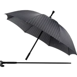 Checked Walking Stick Umbrella