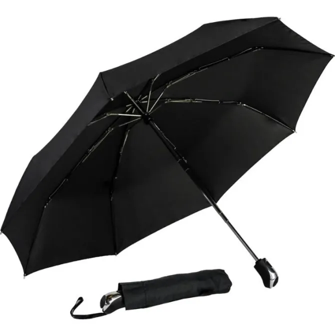 City Compact SILVER Auto Open and Close Umbrella
