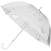 Clear Dome Floral Lace Print Umbrella