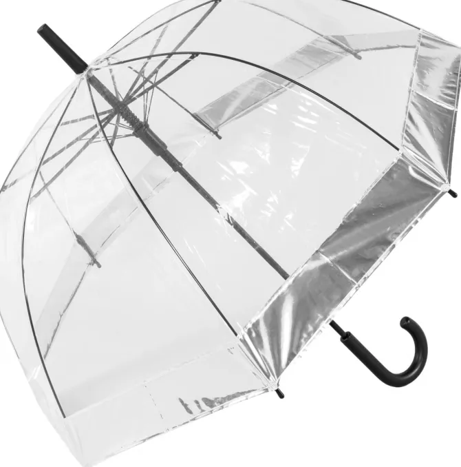 Clear Dome Umbrella with Metallic Border – choice of 3 colours