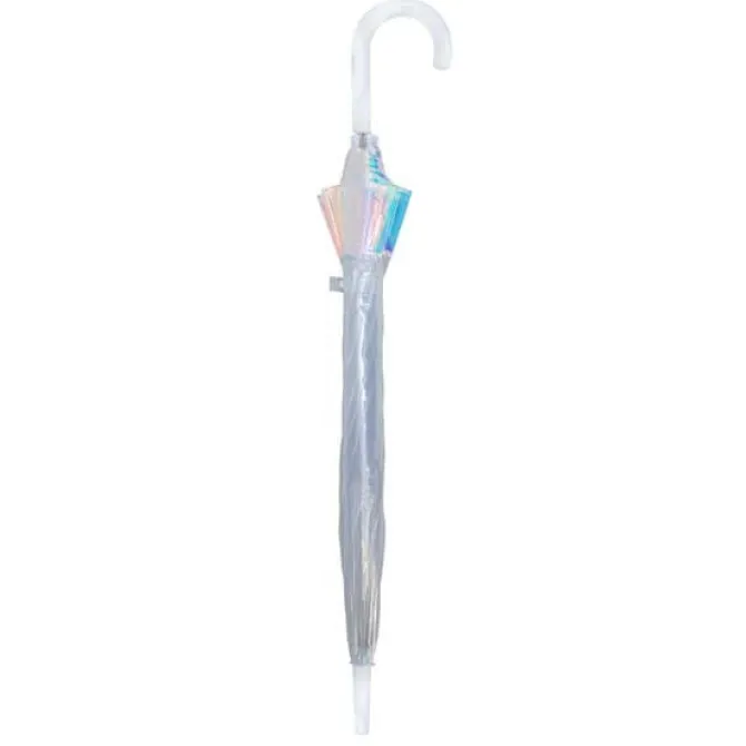 Clear Dome Umbrella With Iridescent Border