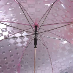 3D Effect Pink Clear Umbrella