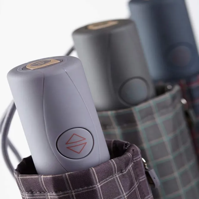 Ezpeleta Mens Grid Patterned Umbrella