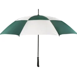 Green and White vented Golf Umbrella