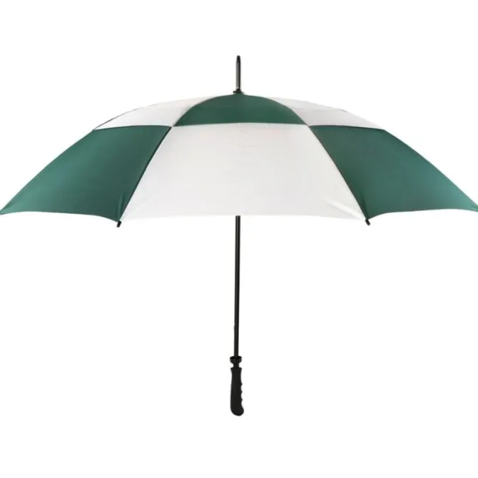 Green and White vented Golf Umbrella