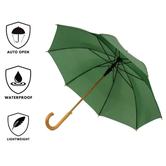 Green Wood Stick Umbrella