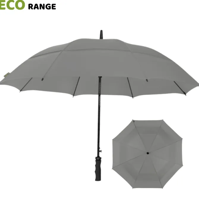 Grey ECO Golf Umbrella – Automatic – Vented – Windproof