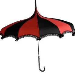 Lace & Bows, Black & Red Gothic Umbrella