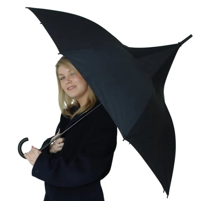 Ladies Classic Black Pagoda Umbrella – the “Parisian Parasol”