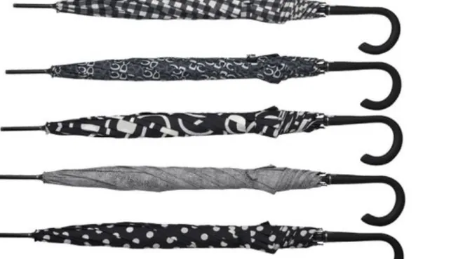 Ladies Monochrome Umbrella – Walking Style
