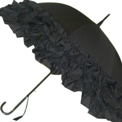 LuLu Frilly Black Umbrella Parasol