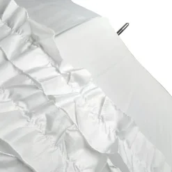 LuLu Wedding Umbrella Collection Triple Frill White