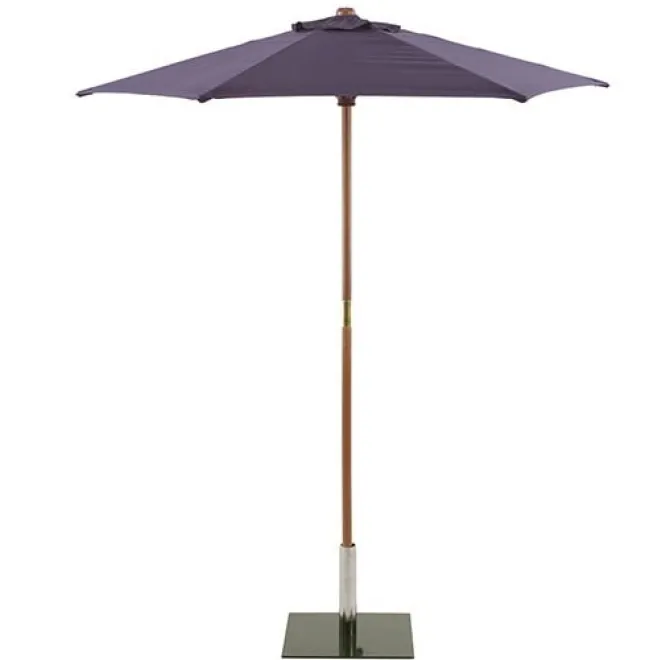 2m Wood Parasol – Round – Choice of 9 Colours