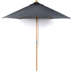 2.5m Wood Pulley Parasol UV 50+ choice of 10 colours