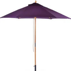 2.5m Wood Pulley Parasol UV 50+ choice of 10 colours