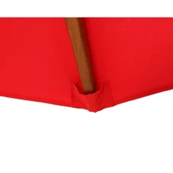 2.5m Wood Pulley Parasol UV 50+ choice of 10 colours