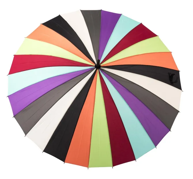 Multicoloured Umbrella – 24 Panels – The Colour Wheel