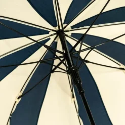 Navy and Cream Petal Swirl Umbrella