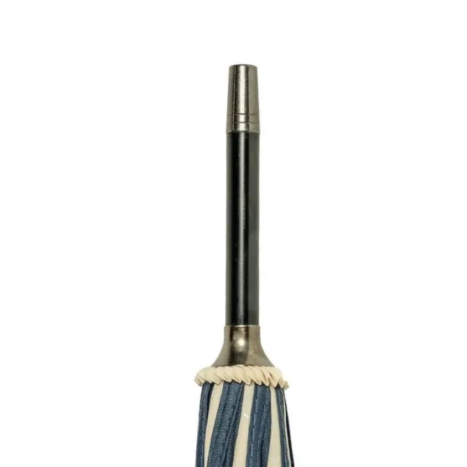 Navy and Cream Petal Swirl Umbrella