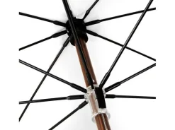 Navy ECO Wood Stick Walking Umbrella – Canopy Made From Recycled Plastics