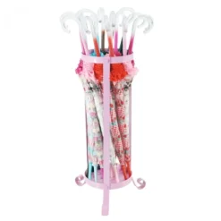 Pink Metal Umbrella Stand