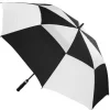 Premium Black & White Golf Umbrella – Vented – Windproof – Auto-Open