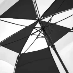 Premium Black & White Golf Umbrella – Vented – Windproof – Auto-Open