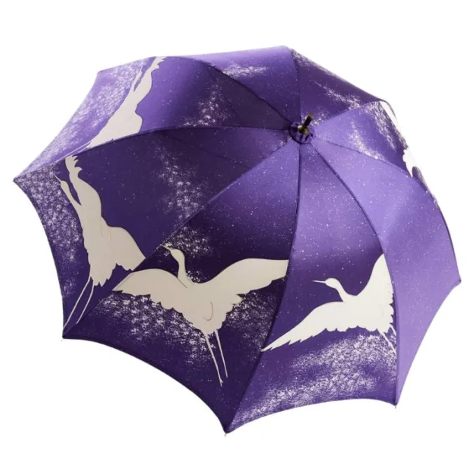Purple Maitsuru Kimono Umbrella 舞鶴