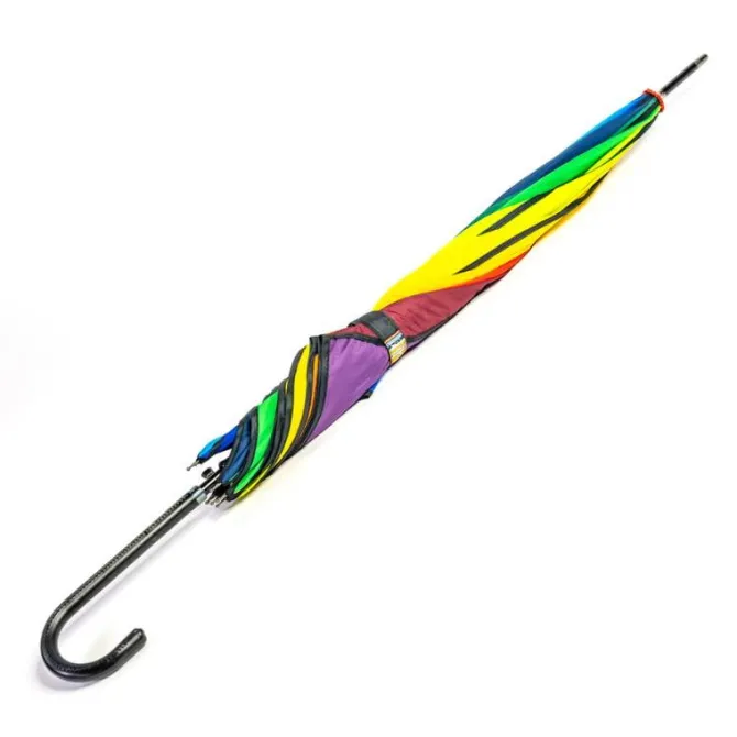 Rainbow Petal Swirl Umbrella