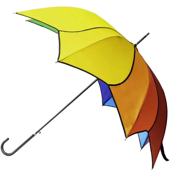 Rainbow Petal Swirl Umbrella