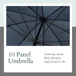 StormStar Windproof Charcoal Grey Golf Umbrella