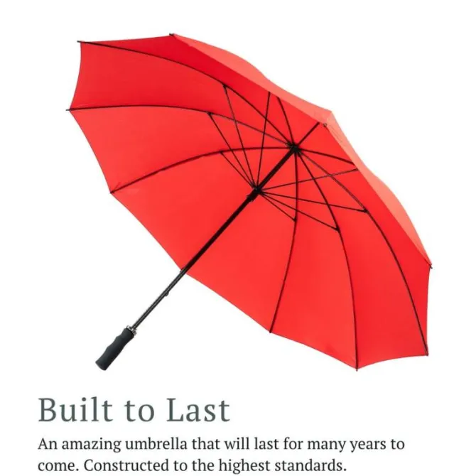 StormStar Windproof Red Golf Umbrella