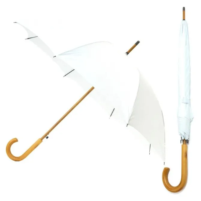 Warwick White Windproof Walking Umbrella