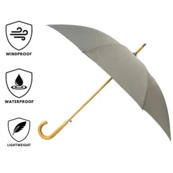 Warwick Windproof Grey Walking Umbrella